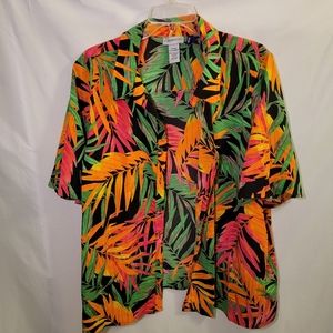 Tropical oversized button up
